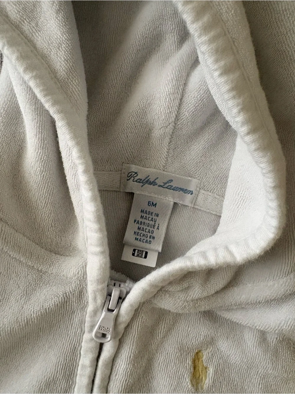 Ralph Lauren Terry Swim Bundle - Hooded Zip Coverup & Yellow Gingham Baby Romper